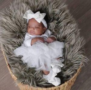 White newborn tule skirt